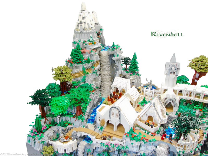 Illustration for article titled Rivendell from Lord of the Rings, made out of 50,000-plus LEGO bricks